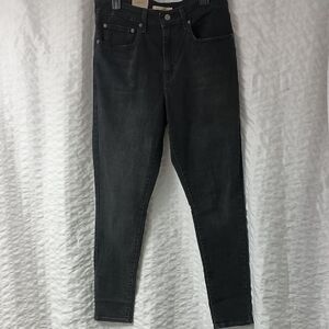Levis Black 721 High Rise Skinny Jeans 31x30